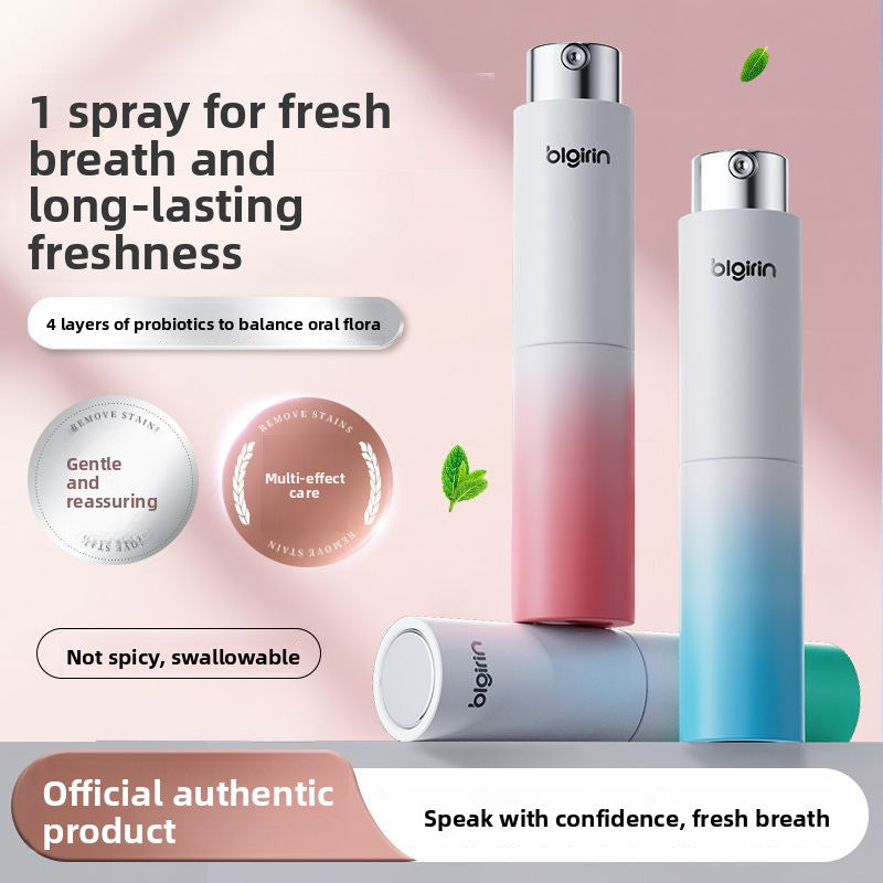Baili Giant Probiotic Mouth Spray Freshens Breath for Men and Women, Portable Oral Spray for Kissing, Long-Lasting Fragrance, Removes Odor