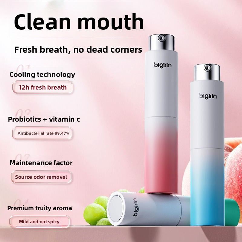 Baili Giant Probiotic Mouth Spray Freshens Breath for Men and Women, Portable Oral Spray for Kissing, Long-Lasting Fragrance, Removes Odor