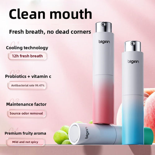 Baili Giant Probiotic Mouth Spray Freshens Breath for Men and Women, Portable Oral Spray for Kissing, Long-Lasting Fragrance, Removes Odor