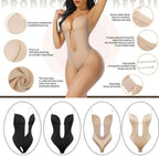 U Plunge Bra Backless Thong Bodysuit-Seamless,Shapewear,LowCut,Sexy,Comfort